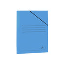Mariola Carpeta de Carton Plastificado Folio 500gr/m2 - Medidas 34x25cm - Cierre con Goma Elastica - Color Azul