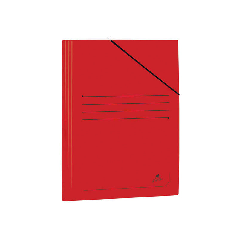Mariola Carpeta de Carton Plastificado Folio 500gr/m2 - Medidas 34x25cm - Cierre con Goma Elastica - Color Rojo