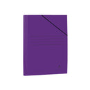 Mariola Carpeta de Carton Plastificado Folio 500gr/m2 - Medidas 34x25cm - Cierre con Goma Elastica - Color Violeta