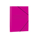 Mariola Carpeta de Carton Estucado con Solapas Folio 500gr/m2 - Medidas 34x25x1cm - Cierre con Goma Elastica - Color Fucsia