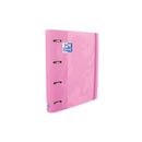 Oxford Touch A4+ Europeanbinder - Tapa Extradura Resistente - Lomo de 45mm - Anillas 4Dx35mm - Recambio 5x5 Incluido - Color Fucsia Pastel