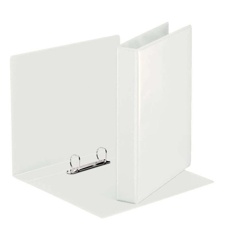 Esselte Carpeta Canguro Gama Basica 16mm A4 - Mecanismo 2 Anillas Redondas - 2 Bolsillos Exteriores - Color Blanco
