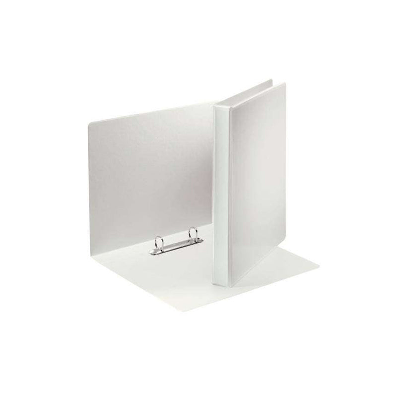 Esselte Carpeta Canguro Gama Basica 40mm - Mecanismo 2 Anillas Mixtas - Capacidad 380 Hojas A4 - Certificado Fsc - Color Blanco