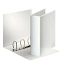 Esselte Carpeta Canguro Gama Basica 60mm - Mecanismo 4 Anillas Mixtas - 2 Bolsillos Exteriores - A4 - Blanco - Pack 10 unidades
