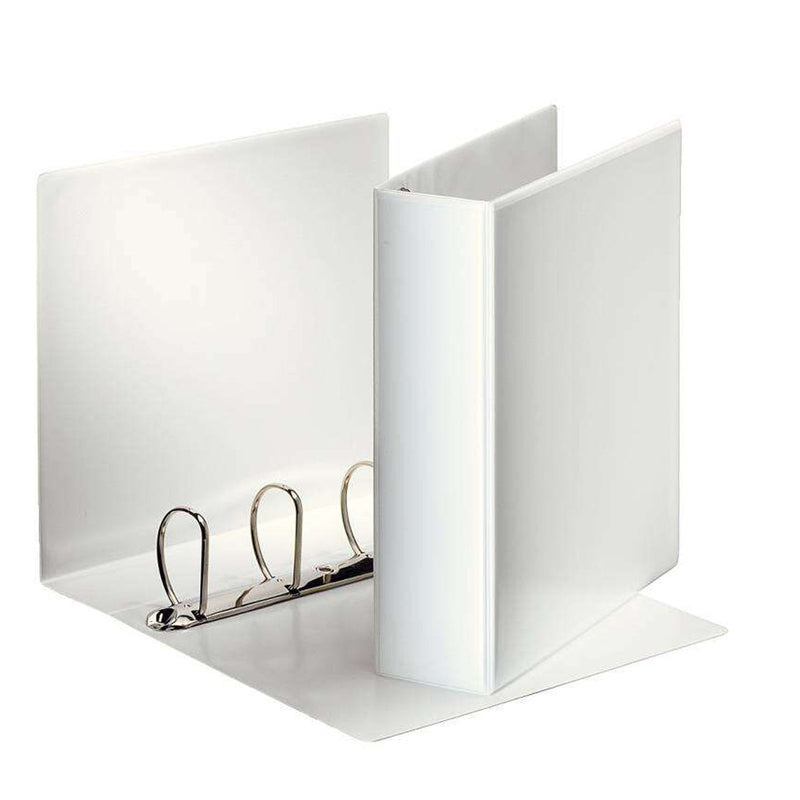 Esselte Carpeta Canguro Gama Basica 60mm - Mecanismo 4 Anillas Mixtas - 2 Bolsillos Exteriores - A4 - Blanco