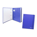 Bismark Carpeta de 4 Anillas con 80 Hojas Cuadricula 4x4 - Formato A4 - Fabricada en Carton - Color Azul