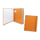 Bismark Carpeta de 4 Anillas con 80 Hojas Cuadricula 4x4 - Formato A4 - Fabricada en Carton - Color Naranja