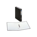 Dohe Carpeta con 2 Anillas Mixtas 25mm A4 - Ollao y Tarjetero en Lomo - Carton Forrado con Polipropileno - Color Negro