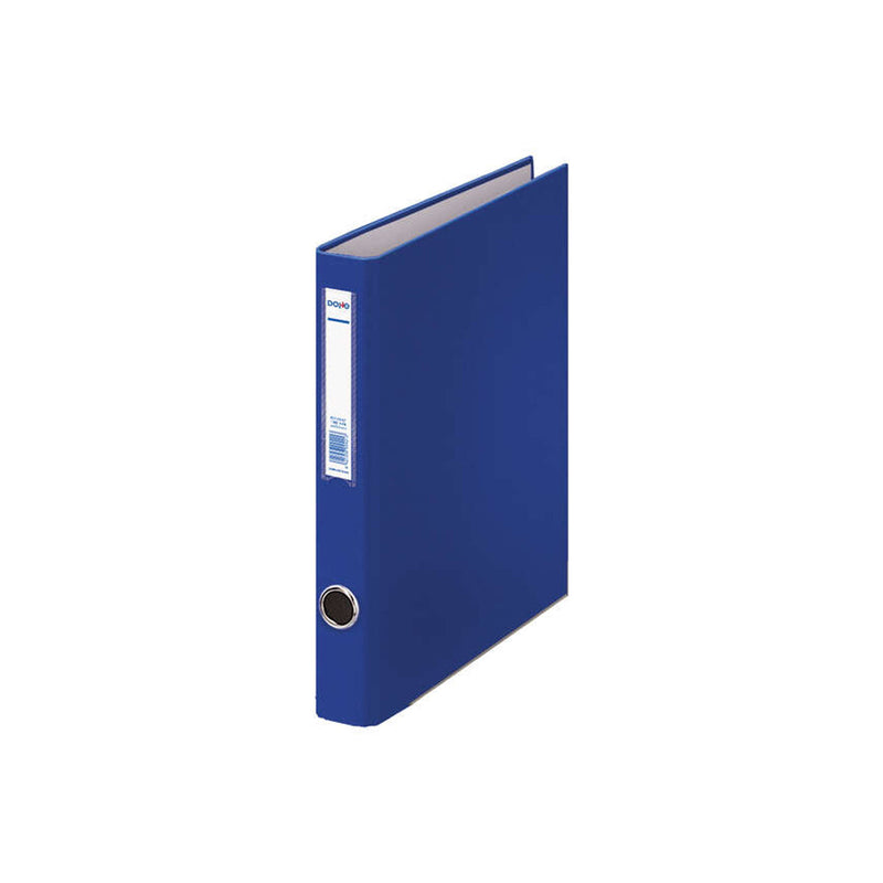Dohe Carpeta de 2 Anillas Mixtas 25mm - Tamaño Folio - Medidas 285x350x45mm - Ollao y Tarjetero en Lomo - Carton Forrado con Polipropileno - Color Azul (12 unidades)