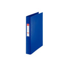 Esselte Carpeta de Anillas Formato Folio - 2 Anillas Mixtas de 25mm - Capacidad para 190 Hojas - Color Azul - Pack 6 unidades