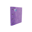 Oxford Europeanbinder Classic A4+ Carpeta de Anillas con Recambio Cuadricula 5x5 - Tapa Extradura - Cierre con Goma Elastica - Color Malva