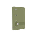 Oxford Europeanbinder Live & Go A4+ Carpeta Tamaño A4+ con Recambio de 100 Hojas Cuadricula 5x5mm - Tapa de Plastico Polyfoam - Cierre con Goma - Color Verde Safari