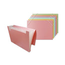 Bismark Pack de 8 Carpetas de Fuelle Polipropileno - 12 Departamentos - Cierre con Gomas - Colores Surtidos Pastel