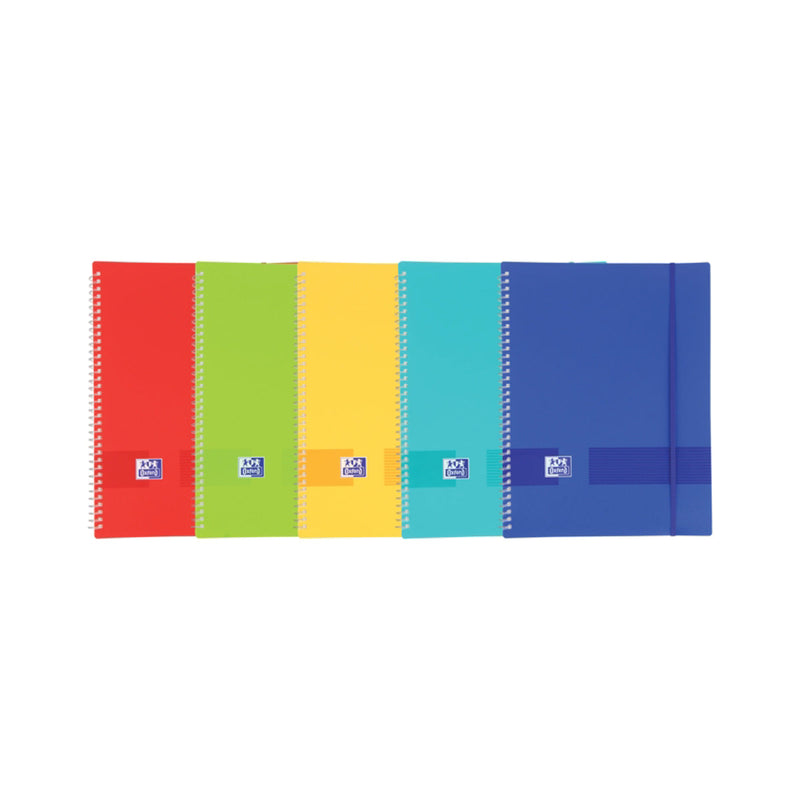 Oxford Live & Go A4 Carpeta de Fundas Espiral - Tapa de Plastico Opaco - 20 Fundas