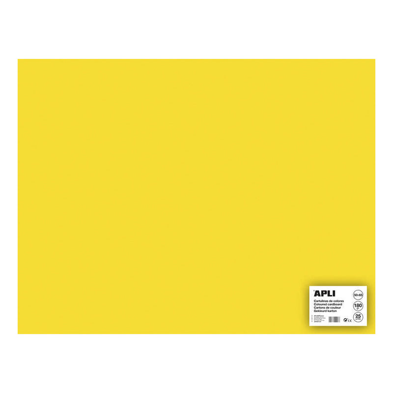 Apli Cartulina Amarilla 50 x 65cm 170g 25 Hojas