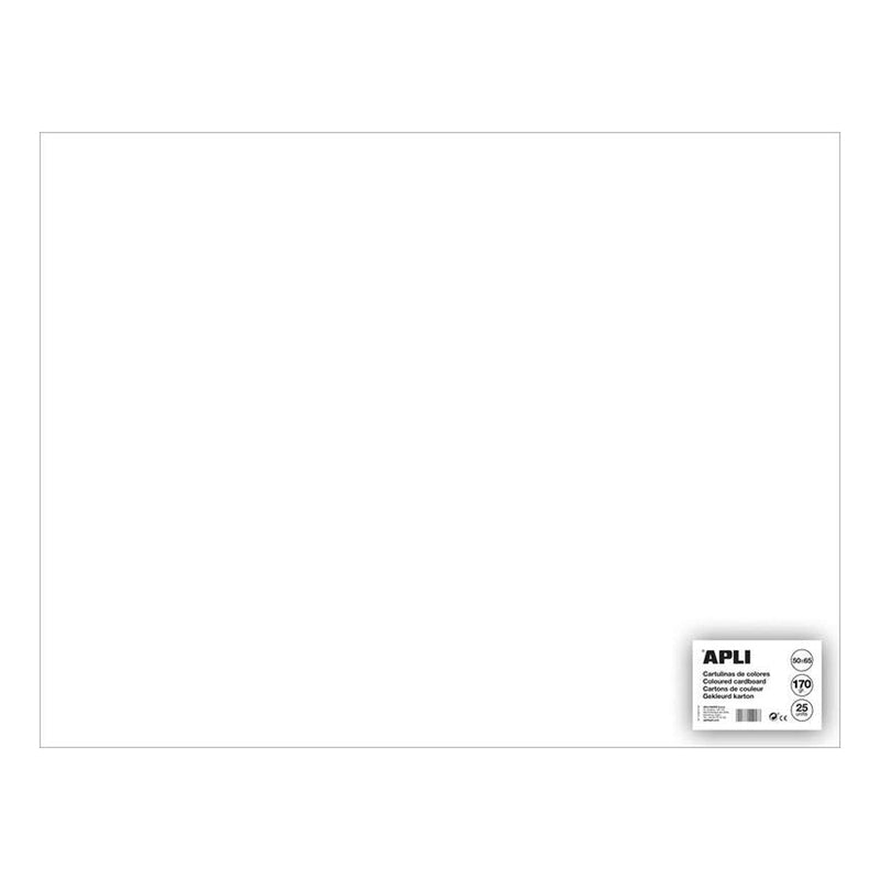 Apli Cartulina Blanca 50 x 65cm 170g 25 Hojas