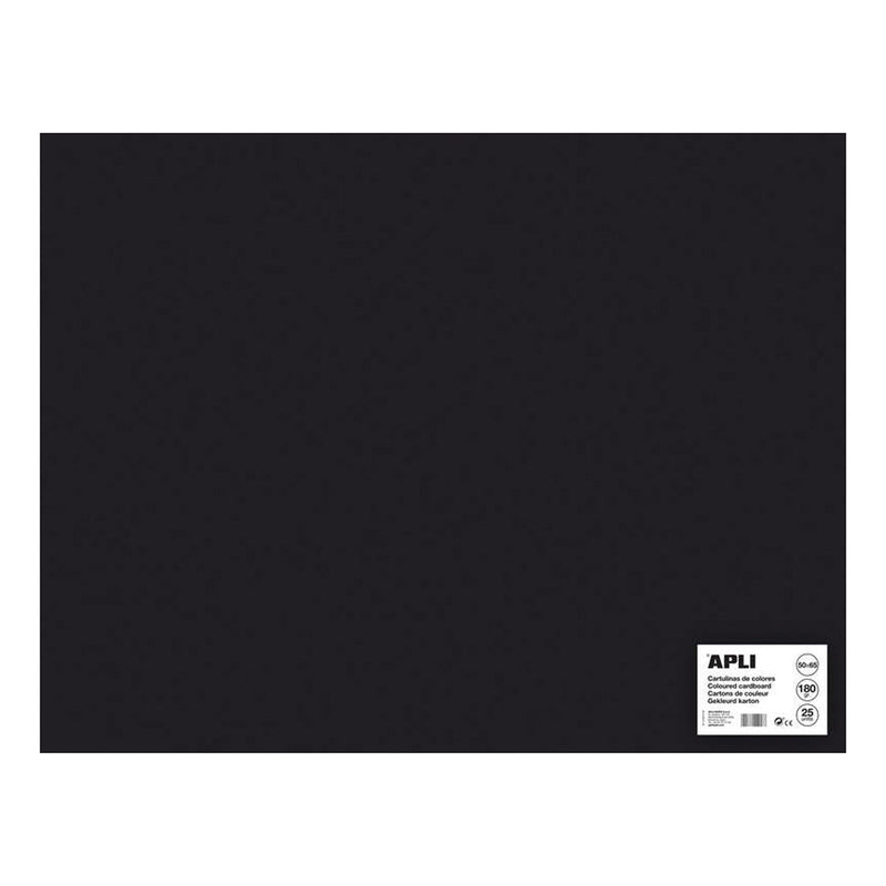 Apli Cartulina Negra 50 x 65cm 170g 25 Hojas