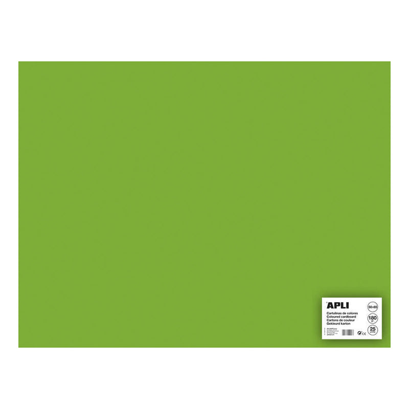 Apli Cartulina Verde Hierba 50 x 65cm 170g 25 Hojas