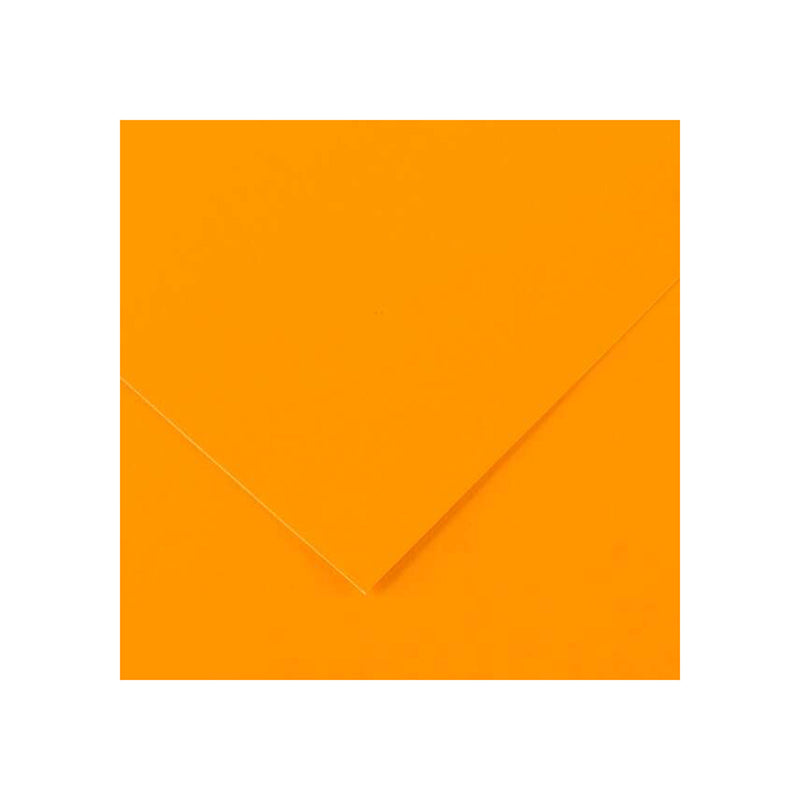 Canson Guarro Pack de 25 Cartulinas Iris de 185g - 50x65cm - Color Naranja Fluo