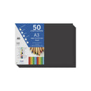 Dohe Pack de 50 Cartulinas A3 de 180gr - Con PH Neutro - Libres de Cloro Elemental - Color Negro