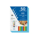Dohe Pack de 50 Cartulinas A4 de 180gr - Con PH Neutro - Libres de Cloro Elemental - Color Azul Oceano