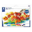 Staedtler Pasteles al Oleo 2420 Pack de 36 Ceras Blandas - Resistencia a la Rotura - Extremadamente Brillantes - Colores Surtidos