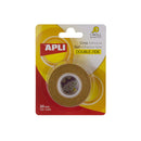 Apli Cinta Adhesiva Doble Cara 30mm x 10m - Facil de Cortar y Aplicar - Adhesion Fuerte y Duradera - Transparente