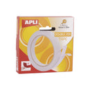 Apli Cinta Adhesiva Doble Cara 15mm x 20m - Facil de Cortar y Aplicar - Adhesion Fuerte y Duradera - Transparente Transparente