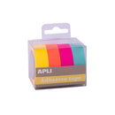 Apli Fuor Pack con 4 Cintas Adhesivas de Papel Washi 15mmx10m - Decoracion y Manualidades - Colores Fluor Surtidos