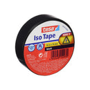 Tesa Cinta Aislante 19mm x 20m - Fabricada en PVC - Para Reparar, Aislar y Agrupar todo tipo de Cables Electricos - Color Negro