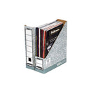 Fellowes Bankers Box Revistero A4 80mm - Montaje Manual - Carton Reciclado Certificacion FSC - Color Gris (10 unidades)