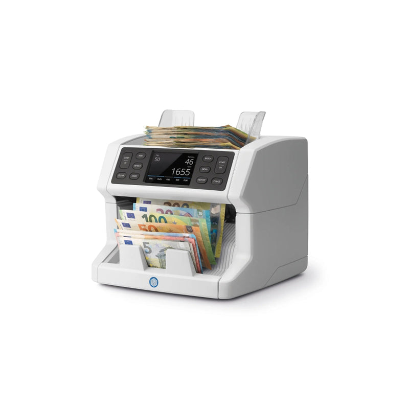 Safescan 2865-S Contadora de Billetes - Puede Contar Billetes Mezclados - Pantalla Tactil - Capacidad hasta 500 Billetes - 1200 Billetes por Minuto - Deteccion de Billetes Falsos en 7 Puntos