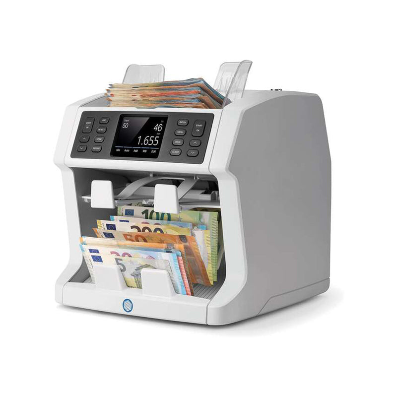 Safescan 2985-SX Contadora de Billetes (Gen3) - Procesamiento Avanzado de Efectivo - Clasificacion por Divisa, Denominacion y Validez - Deteccion de Falsificaciones Premium