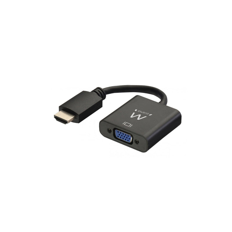 Ewent EW9864 Convertidor HDMI a VGA con Audio - Resolucion Maxima 1920 x 1200 -Color Negro
