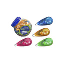 Bismark Mini Cinta Correctora 5mm x 8m - Cuerpo Transparente de Colores