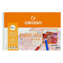 Canson Basik Cuaderno de Dibujo A4+ con Recuadro - 20 Hojas Microperforadas 130g/m² - Color Blanco