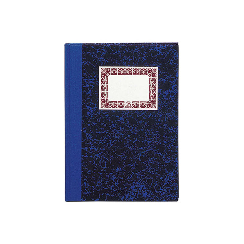 Dohe Cuaderno Cartone Rayado Horizontal de 100 Hojas - Folio Natural - Tapa en Tres Piezas con Lomera de Tela - Interior en Papel Offset de 70g/m2 - Cosidos a Hilo Vegetal - Lomo Azul