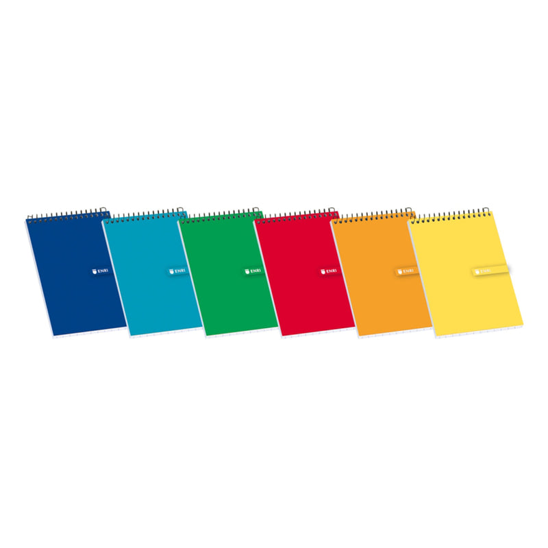 Enri Bloc de Notas Espiral Tapa Blanda 8º 4x4 - Hojas en Blanco - Tamaño Compacto - Ideal para Apuntes y Dibujos