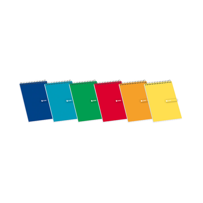 Enri Bloc de Notas Espiral Tapa Blanda 16º 4x4 - Hojas Cuadriculadas - Tamaño Compacto - Ideal para Apuntes y Dibujos