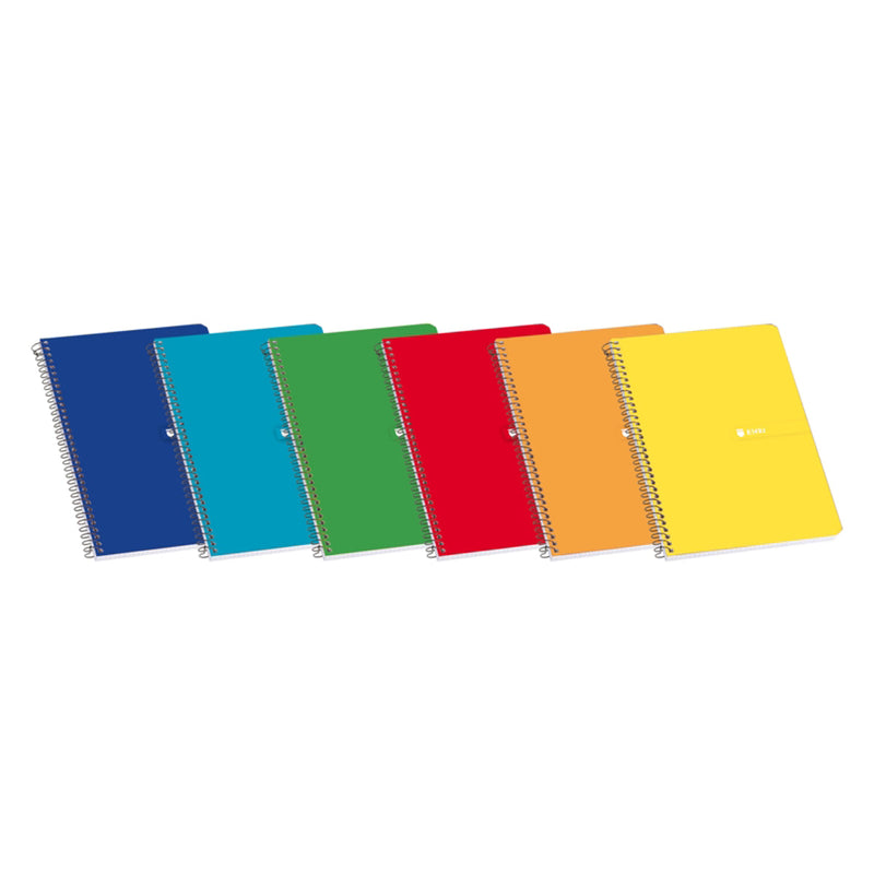 Enri Fº Tapa Dura Cuaderno Espiral Liso 80 Hojas Surtido - Tapa Dura Resistente - Cuaderno con Espiral para Mayor Comodidad - 80 Hojas Lisas para Escribir sin Problemas - Colores Surtidos