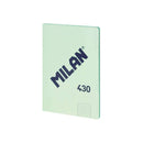 Milan Serie 1918 Libreta Encolada Formato A4 Pautado 7mm - 48 Hojas de 95 gr/m2 - Microperforado - Tapa Blanda - Color Verde