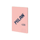 Milan Serie 1918 Libreta Encolada Formato A4 Pautado 7mm - 48 Hojas de 95 gr/m2 - Microperforado - Tapa Blanda - Color Rosa