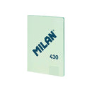 Milan Serie 1918 Libreta Encolada Formato A4 Cuadricula 5x5mm - 48 Hojas de 95 gr/m2 - Microperforado - Tapa Blanda - Color Verde