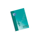 Oxford Cuaderno de Musica Espiral Formato Folio 20 Hojas - 15 Pentagramas Interlineado de 2mm - Tapa Blanda - Color Ice Mint