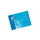 Oxford Cuaderno de Musica Espiral Formato 4º Apaisado 20 Hojas - 8 Pentagramas Interlineado de 2mm - Tapa Blanda - Color Azul