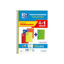 Oxford School Classic Write&Erase Pack 4+1 Fº - Cuaderno Espiral - Tapa Extradura - 1 Linea con Margen - 80 Hojas - Colores Surtidos