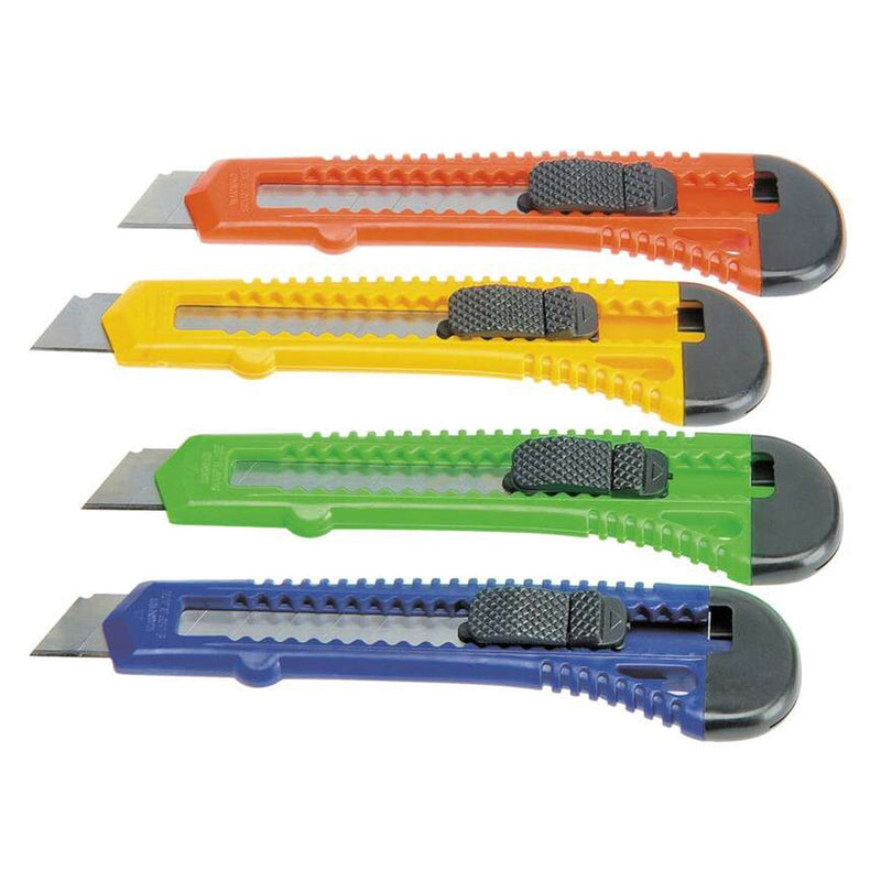 Bismark Cutter Grande Retractil - Medidas 17x8x15cm - Empuñadura de Plastico - Bloqueo de Seguridad - Colores Surtidos