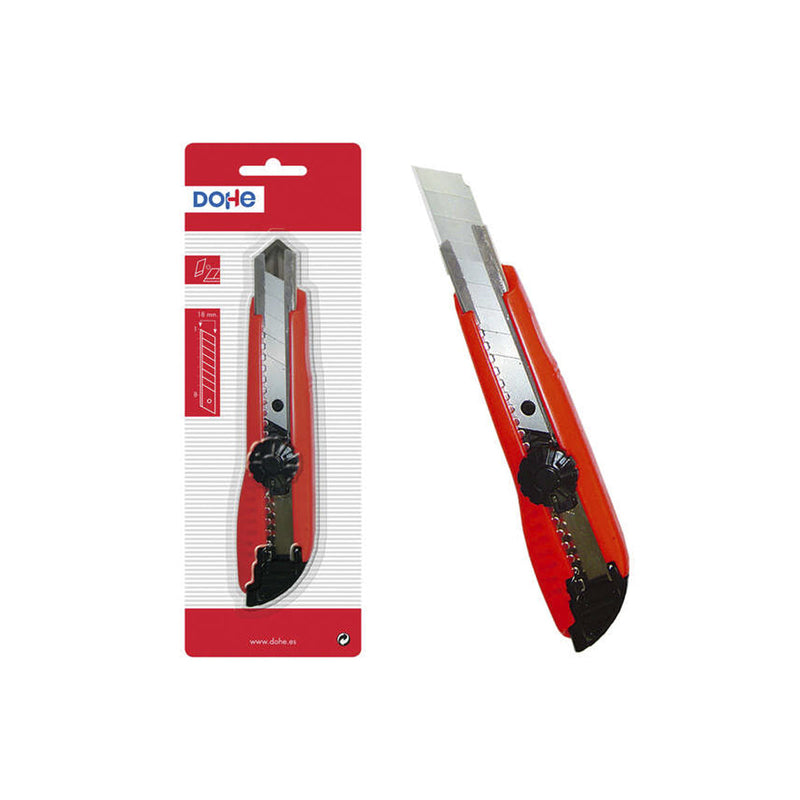 Dohe Cutter de Plastico Resistente - Cuchillas Tronzables de Acero - Sistema de Bloqueo de Alta Seguridad - Guia Metalica