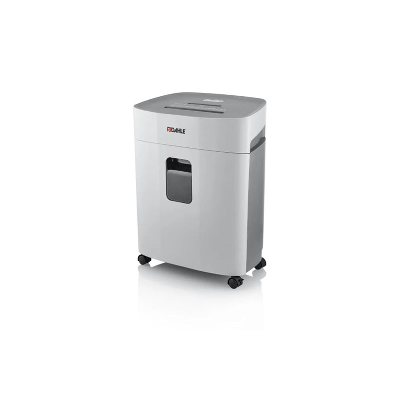 Dahle PaperSAFE 240 Destructora de Papel Manual Corte en Particulas P-4 - Destruye hasta 10 Hojas - Papelera de 25L - Con Ruedas - Apta para Papel, Tarjetas, Cd´s - Color Gris