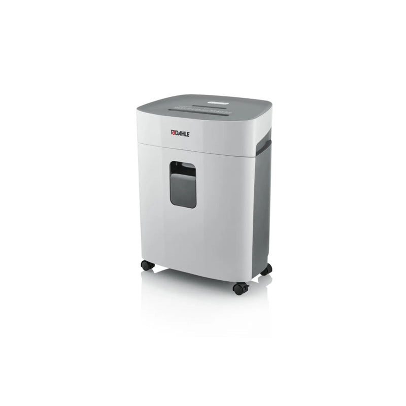 Dahle PaperSAFE 380 Destructora de Papel Manual Corte en Particulas P-4 - Destruye hasta 15 Hojas - Papelera de 25L - Con Ruedas - Apta para Papel, Tarjetas, Cd´s - Color Gris